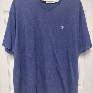 Men's US Polo Assn. Blue V-Neck Shirt